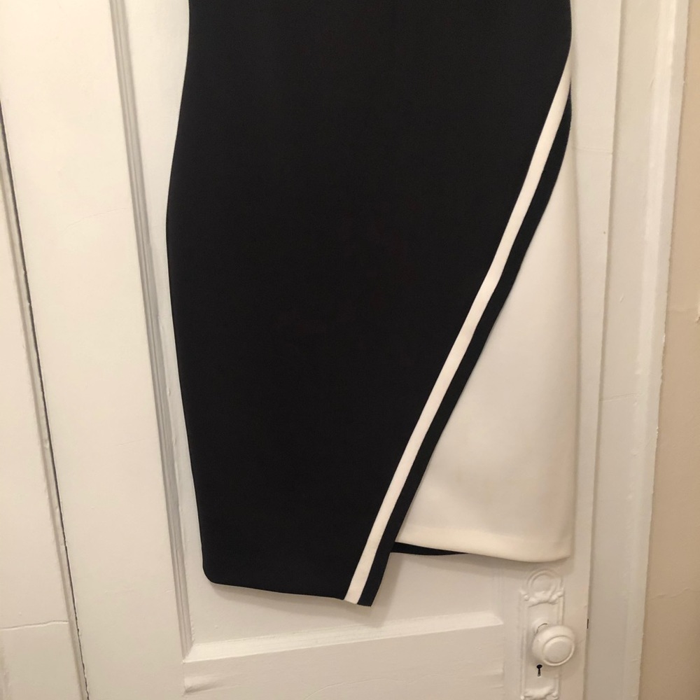Contrast Color Block Asymmetrical Pencil Dress - image 4